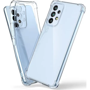 Case World Samsung Galaxy A53 5g ile Uyumlu Kapak Kamera Korumalı Şeffaf Airbag Antishock Köşe Korumalı Silikon ile Uyumlu Kılıf