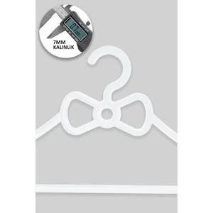 Çocuk Elbise Askısı 24 Adet Bebek Askısı Fiyonklu Bebek Çocuk Kıyafet Askısı