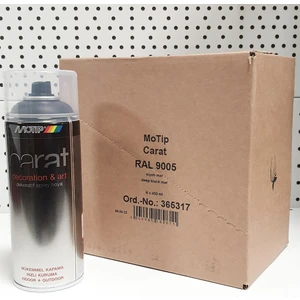 6 Adet Carat Ral 9005 Mat Siyah Akrilik Boya 400 ml