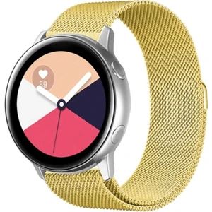 M.TK Moveteck Samsung Galaxy Watch 4 Kordon 40-42-44-46 mm Metal Hasır Kordon Manyetik (20MM) Metal Hasır Solo Örgü
