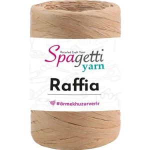Spagetti Yarn Bej Raffia Ip