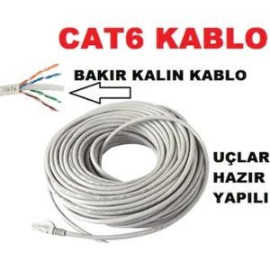 Cat6 Kalın Bakır Internet Kablo 50 Metre