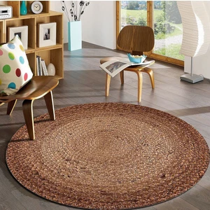 Bonny Home Jüt Yuvarlak Hasır Halı Yolluk Salon Oda Mutfak Halısı KS-1039