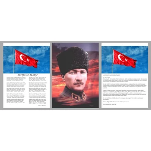 Tellgraf Reklam Hizmetleri Atatürk Köşesi (35X50 cm Ölçülerinde 3 Parçadır.)