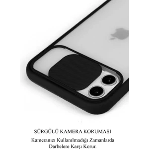 Caseart Oppo A36 Kapak Lensi Açılır Kapanır Kamera Korumalı Silikon Kılıf - Lacivert