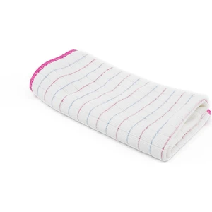 Silver Home Çizgili Kareli Beyaz Temizlik Bezi