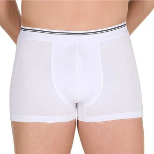1097 Erkek Likralı Boxer Beyaz 6'lı Paket