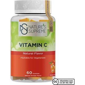 Nature's Supreme Gummies Vitamin C 60 Çiğnenebilir Form