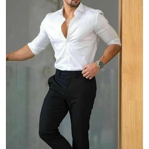 Slim Fit Dacron Beyaz Gömlek