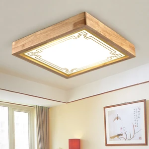 Wood Design World Ahşap Çerçeve Tavan LED Aydınlatma Avize