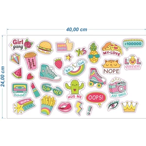 Steep Rock Design Pink Fashion Laptop, Tablet, Ajanda, Telefon, Valiz Sticker Seti