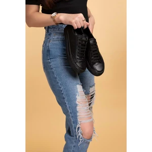 Hakiki Deri Anatomik Taban Spor Ayakkabı ALS.352 - Siyah Croco - 37