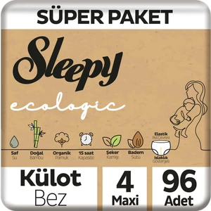 Ecologic Süper Paket Külot Bez 4 Numara Maxi 96 Adet
