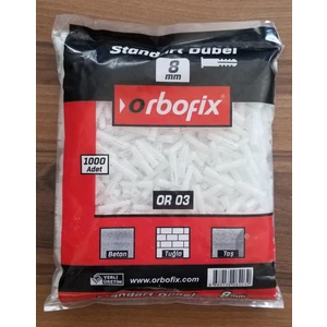 Plastik Dübel 8 mm  1000'Lİ Paket