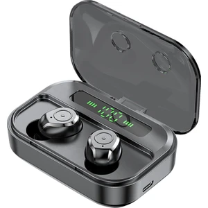 M7S Kablosuz LED Dijital Ekran Bluetooth Uyumlu 5.0 Stereo Kulaklık - Siyah (Yurt Dışından)