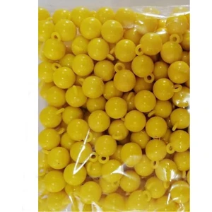 Sazan Boncuğu 8 mm Sarı Kulplu Balıkçı Boncuk 50 Adet