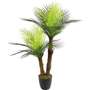 Yapay Ağaç 2 Dal 100CM Areka Palmiye Ağacı Areka 2katlı Salon Çiçeği Yapay Çiçek