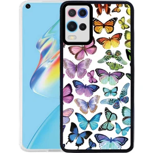 Oppo A54 Kapak Kamera Korumalı Kelebek Desenli Ultra Ince Silikon Kılıf