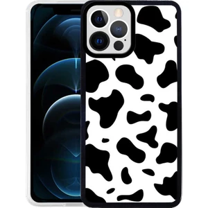 Apple iPhone 12 Pro Max Kapak Kamera Korumalı Inek Desenli Ultra Ince Silikon Kılıf