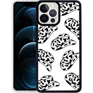 Apple iPhone 12 Pro Max Kapak Kamera Korumalı Şapka Desenli Ultra Ince Silikon Kılıf
