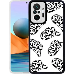 Xiaomi Redmi Note 10 Pro Kapak Kamera Korumalı Şapka Desenli Ultra Ince Silikon Kılıf