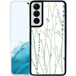 Samsung Galaxy S22 Kapak Kamera Korumalı Çiçek Desenli Ultra Ince Silikon Kılıf