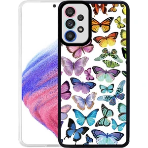 Samsung Galaxy A53 Kapak Kamera Korumalı Kelebek Desenli Ultra Ince Silikon Kılıf