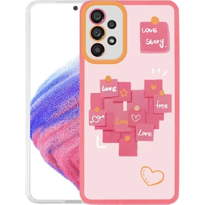 Samsung Galaxy A73 Kapak Kamera Korumalı Love Story Desenli Ultra Ince Silikon Kılıf