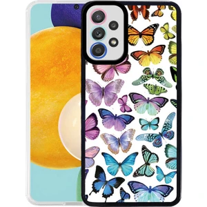 Samsung Galaxy A52S Kapak Kamera Korumalı Kelebek Desenli Ultra Ince Silikon Kılıf
