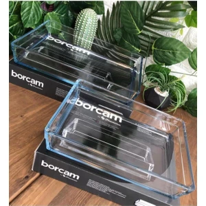Premium Ikili Borcam Fırın Tepsisi Dikdörtgen