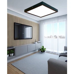 Wood Design World Ahşap Siyah Çerçeveli Tavan LED Aydınlatma Avize