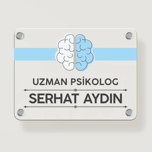 Psikologlara Özel Kapı Tabela Büro Ofis Mini Giriş Tabelası