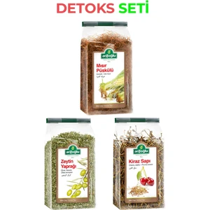 Detoks Seti Mısır Püskülü 40 gr + Zeytin Yaprağı Çayı 120 gr + Kiraz Sapı 40 gr