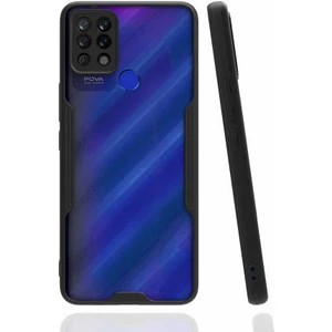 Tecno Pova Kılıf Kamera Korumalı Colorful Kapak - Siyah
