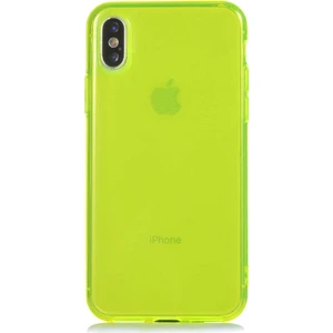 Apple iPhone x Kapak Kamera Korumalı Neon Renkli Silikon Kılıf - Neon Sarı