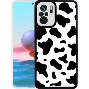 Xiaomi Redmi Note 10S Kapak Kamera Korumalı Inek Desenli Ultra Ince Silikon Kılıf