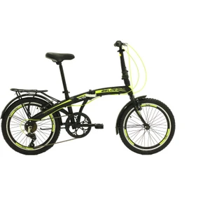 X5 Steel 20" Jant Shimano Microshift(7s) Vites V-Fren Siyah-Sarı Katlanabilir Bisiklet