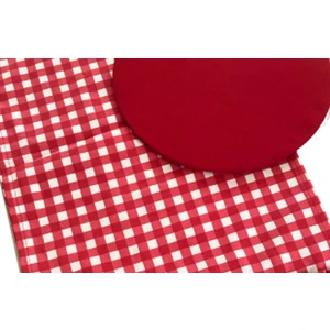 Kırmızı Kare Desen Pötikare Ranır - Runner