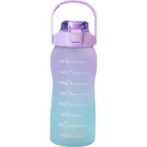 Kkmoon 1500 ml Degrade Su Şişesi - Mor  (Yurt Dışından)
