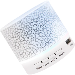 Kkmoon 7 Renkli Işıklı Mini Kablosuz Bluetooth Hoparlör - Beyaz  (Yurt Dışından)