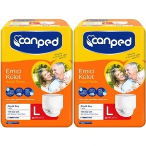 L 60 Adet Emici Külot Büyük Boy Large 30 Lu 2 Paket