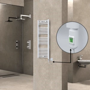 Haiti Elektrikli Havlupan 300 Watt 400X1100 Düz Beyaz (On/off Düğmeli)