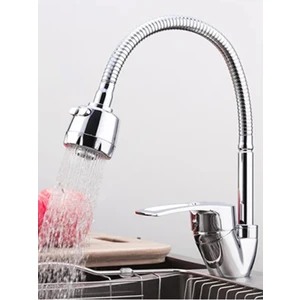 Elmina Armatür Hareketli Borulu 2 Fonksiyonlu Krom Mix Mutfak Eviye Musluğu Çeşmesi Bataryası