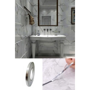 Neler Geldi Neler 1 cm 50 mt Tuvalet Mutfak Banyo Fayans Mermer Arası Şerit Bant Gümüş Banyo Mutfak Için Şık Tasarım