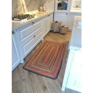 Milda Jüt Hasırlı Renkli El Örgüsü Kilim 32