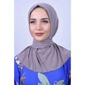 Belifanti Collection Kadın Tesettür Çıtçıtlı Bone Sandy Hijab Boyunluk Bone Vizon