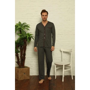 Erkek Uzun Kollu Önden Düğmeli Hastene Pijama Takımı 0429