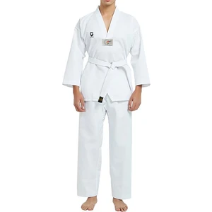 Top Glory Beyaz Yaka Fitilli Basic Taekwondo Elbisesi Dobok