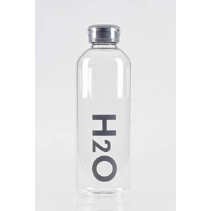 Borosilikat Cam Matara Gri H2O Desenli 1litre