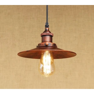 retro,rustik,vintage fırçalı Bakır Eskitme 1XE27 duylu Tekli metal Sarkıt avize çap:23cm